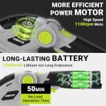 Hedge Trimmer Cordless Grass Shear: DEKOPRO 8V Electric Bush Trimmer Grass Cutter Trimmer, 2 in 1 Handheld Hedge Trimmers for Garden Lawn Hedge Yard, Lithium-Ion Battery and Type-C Cable Included