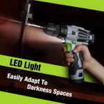 WORKPRO Cordless Drill Driver Kit, 12V Electric Screwdriver Driver Tool Kit, 3/8" Keyless Chuck, Charger and Storage Bag Included