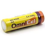2x OmniCel ER14505 3.6V 2400mAh AA Lithium Button Top Battery For use with CMOS Circuit memory power, Numerical control tool, Taximeter, Military communication, TPMS Automobile tire monitor