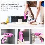 MYMULIKE Cordless Electric Screwdriver, 3.6V Rechargeable Power Screwdriver with 47 pcs Accessories, usb charging, 3Nm Screw Gun, mini Carrying screwdriver set ​with LED Light Electric Power Drill Set