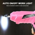 MYMULIKE Cordless Electric Screwdriver, 3.6V Rechargeable Power Screwdriver with 47 pcs Accessories, usb charging, 3Nm Screw Gun, mini Carrying screwdriver set ​with LED Light Electric Power Drill Set