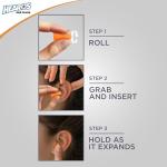 HEAROS Nanos NRR 28 Noise Cancelling Foam Ear Plugs - Extra Small Hearing Protection for Petite Ears - Ideal for Sleeping snoring Travel Concerts Sports Events and Shooting (25 Pairs)