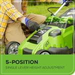Greenworks 40V 20" Twin Blade Mower, 4.0Ah + 2.0Ah Battery