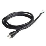 VSEER 6Ft 16 Gauge 3 Prong Heavy Duty Universal AC Appliance Replacement Power Supply Cord Cable with Open End, SJT 16AWG US Plug 13A/125V 1625W, Black