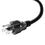 VSEER 6Ft 16 Gauge 3 Prong Heavy Duty Universal AC Appliance Replacement Power Supply Cord Cable with Open End, SJT 16AWG US Plug 13A/125V 1625W, Black