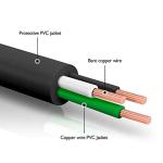 VSEER 6Ft 16 Gauge 3 Prong Heavy Duty Universal AC Appliance Replacement Power Supply Cord Cable with Open End, SJT 16AWG US Plug 13A/125V 1625W, Black