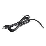 VSEER 6Ft 16 Gauge 3 Prong Heavy Duty Universal AC Appliance Replacement Power Supply Cord Cable with Open End, SJT 16AWG US Plug 13A/125V 1625W, Black