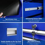 Olympia Tools 26in Tool Chest with 6 Drawes, Portable Metal Tool Box for Garage, Home and Warehouse, Capacity Holds Up to 100-lb in Each Drawer