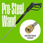 Westinghouse WPX3200e Electric Pressure Washer, 3200 PSI and 1.76 Max GPM, Induction Motor, Onboard Soap Tank, Spray Gun and Wand, 5 Nozzle Set, for Cars/Fences/Driveways/Homes/Patios/Furniture, Blue