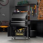 Omelaza 8-Drawer Rolling Tool Chest with Lock, Detachable Tool Cabinet Cart with Wheels, High-Capacity Mechanic Tool Organizer for Garage Workshop Warehouse Storage​