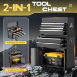 Omelaza 8-Drawer Rolling Tool Chest with Lock, Detachable Tool Cabinet Cart with Wheels, High-Capacity Mechanic Tool Organizer for Garage Workshop Warehouse Storage​