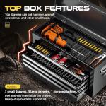 Omelaza 8-Drawer Rolling Tool Chest with Lock, Detachable Tool Cabinet Cart with Wheels, High-Capacity Mechanic Tool Organizer for Garage Workshop Warehouse Storage​