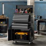 Omelaza 8-Drawer Rolling Tool Chest with Lock, Detachable Tool Cabinet Cart with Wheels, High-Capacity Mechanic Tool Organizer for Garage Workshop Warehouse Storage​