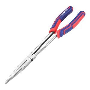 WORKPRO Premium 11” Extra Long Needle Nose Pliers, Paper Clamp Precision, Heavy-Duty CRV Steel, Soft Grip