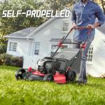 PowerSmart 21" Self-Propelled Lawn Mower with 140cc Briggs & Stratton Engine - Heavy-Duty Steel Deck, 6 Cutting Heights, 3-in-1 Mulching System