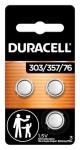 Duracell 303/357/76 Silver Oxide Button Battery, 3 Count (Pack of 1), Silver, Battery with Long-Lasting Power for Watches, Calculators, and More