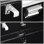 Auto Dynasty 63 Inch Truck Tool Box, Heavy Duty Aluminum Truck Bed Storage Box Organizer with Lock and Keys for Pick Up Truck Bed RV Trailer, 63 (H) x 12 (W) x 14 (D) inch, Black