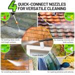 POXURIO Electric Pressure Washer, 4000PSI 2.8 GPM Power Washer with Foam Cannon 35FT Hose Electric High Pressure Washer for Fences, Patios, Decks, Patios and Cars Powerwasher