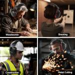 cumunebula Noise Reduction Ear Protection Ear Muffs, Shooting Ear Protection, SNR 28dB Noise Cancelling Headphones for Adults Kids Autism, Hearing Protection for Shooting,Gun Range,Mowing