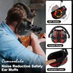 cumunebula Noise Reduction Ear Protection Ear Muffs, Shooting Ear Protection, SNR 28dB Noise Cancelling Headphones for Adults Kids Autism, Hearing Protection for Shooting,Gun Range,Mowing