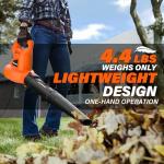 MAXLANDER Leaf Blower Corded, 7-AMP 350CFM/155MPH Electric Leaf Blower, Lightweight Handheld Small Leaf Blowers for Lawn Care