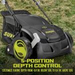 Sun Joe Electric Lawn Dethatcher & Scarifier with 8-Gal Bag, 12 Amp, 12.6 Inch, Black - Heavy Duty Gardening Machine and Equipment for Lawn, Yard, and Grass, AJ801E