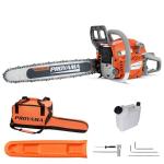 PROYAMA 62CC Gas Powered Chainsaw, 20 Inch 2-Cycle Petrol Handheld Cordless Chain Saw, Gasoline Gas Chainsaws for Tree Wood Cutting