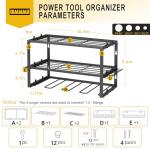Spacecare Power Tool Organizer- Power Drill Tool Holder- Heavy Duty Tool Shelf & 1 Pack 3 Layers Tool Rack Cordless Drill Holder- Floating Tool Shelf Wall Mounted Tool Storage Rack for 4 Drill Holders