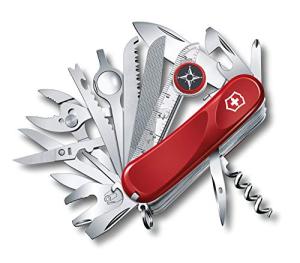 Victorinox Evolution S54 Tool Chest Plus Swiss Army Knife, 32 Functions, Swiss Made Pocket Knife with Large Blade, Screwdriver and Reamer - Red