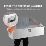 VEVOR Heavy Duty Aluminum Truck Bed Tool Box, Diamond Plate Tool Box with Side Handle and Lock Keys, Storage Tool Box Chest Box Organizer for Pickup, Truck Bed, RV, Trailer, 39"x13"x10", Silver