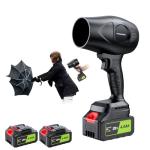 Electric-Cordless-Leaf-Blower - 400000RPM Handheld Leaf Blower - 2 X 4.0Ah Batteries and Charger Included, Lightweight Leafs Blower for Patio Cleaning Dark