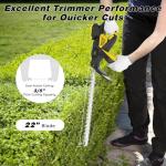 Hedge Trimmer for Dw 20V Battery,Hedge Trimmer Cordless with 22'' Dual-Action Blade and 3/5'' Cutting Capacity,1600RPM& Safety Lock (Battery Not Included)