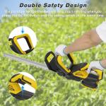 Hedge Trimmer for Dw 20V Battery,Hedge Trimmer Cordless with 22'' Dual-Action Blade and 3/5'' Cutting Capacity,1600RPM& Safety Lock (Battery Not Included)