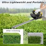 Hedge Trimmer for Dw 20V Battery,Hedge Trimmer Cordless with 22'' Dual-Action Blade and 3/5'' Cutting Capacity,1600RPM& Safety Lock (Battery Not Included)