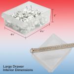 Akro-Mils 24-Drawer Plastic Drawer Storage Cabinet for Garage Organization, Bead Organizer, Building Bricks Storage, Teacher Toolbox, Makeup Organizer, 20-Inch W x 6-Inch D x 16-Inch H, 10124 Black