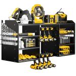 Heavy Duty Wall Mount Drill Organizer for 8 Tools