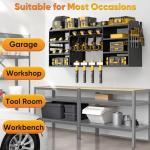 Heavy Duty Wall Mount Drill Organizer for 8 Tools