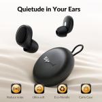 Ear Plugs for Sleeping 45dB Noise Cancelling Ear Plugs for Concerts, Focus, Travel, Work Silicone Hearing Protection Earplugs with 8 Tips (XS-L) Reusable Noise Reduction Ear Plug for Snoring Black