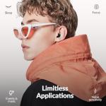 Ear Plugs for Sleeping 45dB Noise Cancelling Ear Plugs for Concerts, Focus, Travel, Work Silicone Hearing Protection Earplugs with 8 Tips (XS-L) Reusable Noise Reduction Ear Plug for Snoring Black