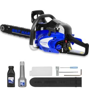 BILT HARD Gas Chainsaw 22 inch 56cc 3.1 HP Chain Saws with Automatic Oiler for Trees, Gas Powered 2-Cycle Wood Cutting Machine Petrol Handheld Gasline Chainsaws for Outdoor Garden Farm Home