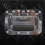 FGJQEFG 20 Inch Tool Box Flatbox Truck Car Outdoor Trailer Pickup Underbody Toolbox,RV Storage Organizer,Underbed Tools Organizer W/Lock & Keys, Black Aluminum 5 Bar Tread(20''X12''X9.5'')