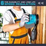 IRONFIST Brushless Random Orbital Sander, 6 Speeds Max 13500rpm, 5” Electric Sander Cordless 21V with Dust Collector and 23pcs accessories Included Battery and Charger