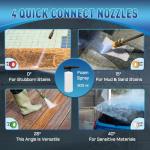 Electric Pressure Washer 5000PSI-Max 3.6GPM Power Washer Touch Screen Adjustable Pressure,4 Nozzles and 500ml Foam Cannon Power Washer Cleaning for Patio (Blue)