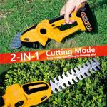 21V Cordless Hedge Trimmer with Battery & Charger