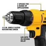 DEWALT 20V Max Cordless Drill Kit with Batteries