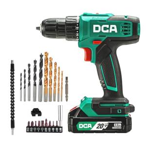 DCA 20V Cordless Power Drill with Battery and Kit