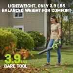 STEELITE Leaf Blower 21V, Electric Leaf Blower Cordless with 4.0Ah Battery and Charger, Powerful Battery Blower for Lawn Care, Patio Cleaning and Dust