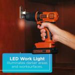 BLACK+DECKER 20V MAX Cordless Drill with LED Light