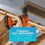 BLACK+DECKER 20V MAX Cordless Drill with LED Light