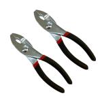 Edward Tools Slip Joint Pliers 6” (Pack of 2) - Heavy Duty Carbon Steel with Rubber Grip Handle - Fine Grip Teeth in Front and Coarse Teeth in Back - Rust Resistant Finish